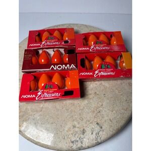 5 PC Lot NOMA‎ Expressions C7 5 Watt Orange Christmas Replacement Bulbs 4 Count